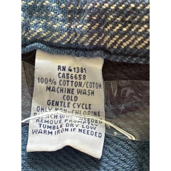 Polo Ralph Lauren Mens Medium Blue Plaid Heavy Button Up Long Sleeve Shirt - Picture 4 of 11